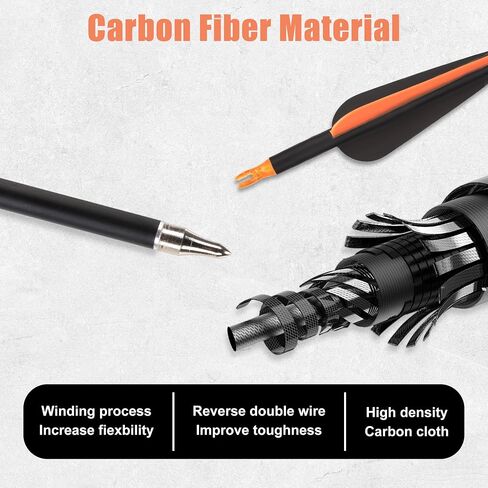 30" Carbon Arrows 6PCS Compound Bow Arrows for Practice Spine 600 in Saudi Arabia