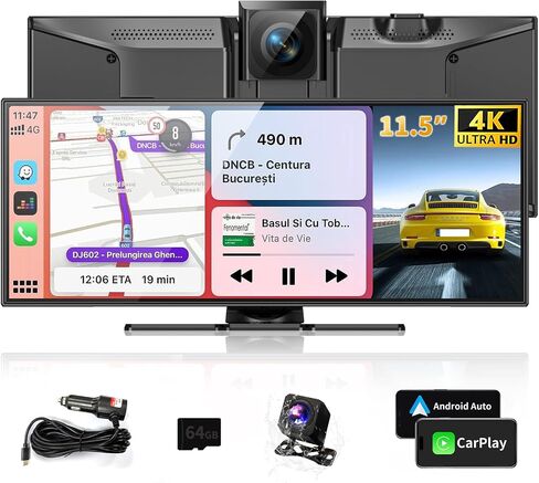 Largest 11.5" Apple Carplay Screen for Car, 4K HD Android Auto Screen in Saudi Arabia