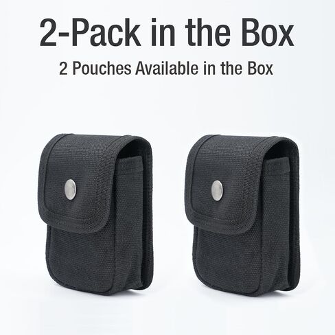 Tintirs 2 Pack EDC Belt Pouches for Men Women, Compact Holster Pouches Waist Bags with Belt Loop for Fishing, Hiking, Camping, Durable Snap Closure, Premium Waxed Canvas in Saudi Arabia