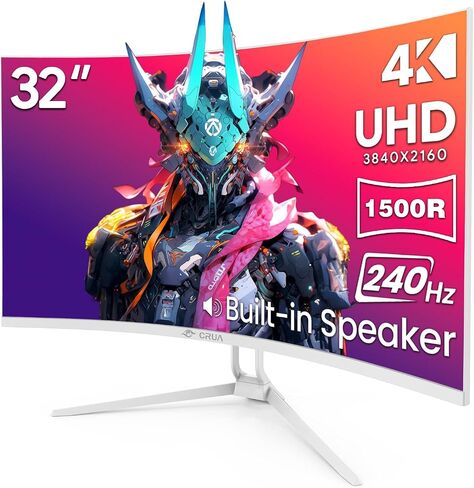 CRUA 24" FHD 240Hz Curved Gaming Monitor, 2800R, FreeSync, Speakers, Black in Saudi Arabia