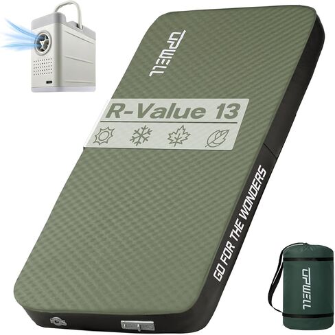 UPWELL Self Inflating Sleeping Pad Truck Camping Thick Mattress for Tesla Model Y Solid Foam 4 Season Car Bed Mattress Portable Roll Up Bed Grey，with air Pump in Saudi Arabia