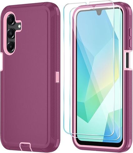 Qinmay for Samsung Galaxy A17/A16 5G Phone Case, WineRedPink in Saudi Arabia