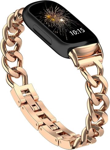 Metal Chain Band Compatible with Fitbit Inspire 3 Bands, Adjustable Stainless Steel Straps Replacement for Fitbit Inspire 3 Bands for Women Men in Saudi Arabia