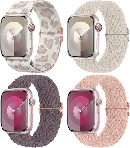Delidigi Stretchy Bands Compatible for Apple Watch Band Women 40mm 38mm 41mm 42mm 44mm 45mm 46mm 49mm, Nylon Braided Straps for iWatch Series 11 10 9 8 7 6 SE 5 4 3 Ultra 3 2 1 in Saudi Arabia