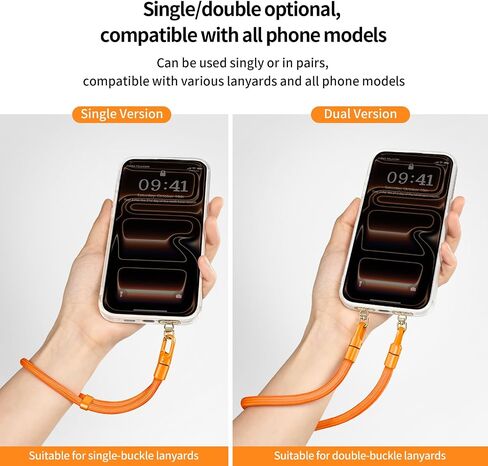 3 PCS Phone Tether Tab Universal Lanyard Clip 360° Rotatable Mini Side Clip Stainless Steel for All Phones Case No Blocking Charging/Calls Metal Finger Holder Ultra-Thin 0.3mm for Wrist or Crossbody Straps in Saudi Arabia