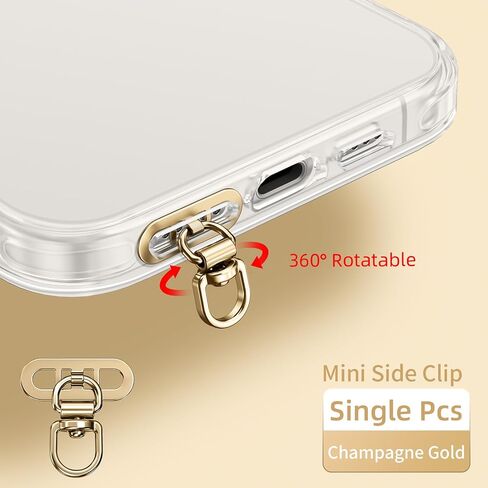 3 PCS Phone Tether Tab Universal Lanyard Clip 360° Rotatable Mini Side Clip Stainless Steel for All Phones Case No Blocking Charging/Calls Metal Finger Holder Ultra-Thin 0.3mm for Wrist or Crossbody Straps in Saudi Arabia