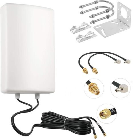 11dBi مكاسب عالية 4G LTE 5G هوائي MIMO مزدوج الاستقطاب مقاوم للماء مع كابل مزدوج 5 متر SMA/TS9 موصل لـ Netgear Nighthawk M6/M6 Pro، M5/MR5100، M1/MR1100، MiFi Mobile Hotspot Router، Eifagur in Kuwait