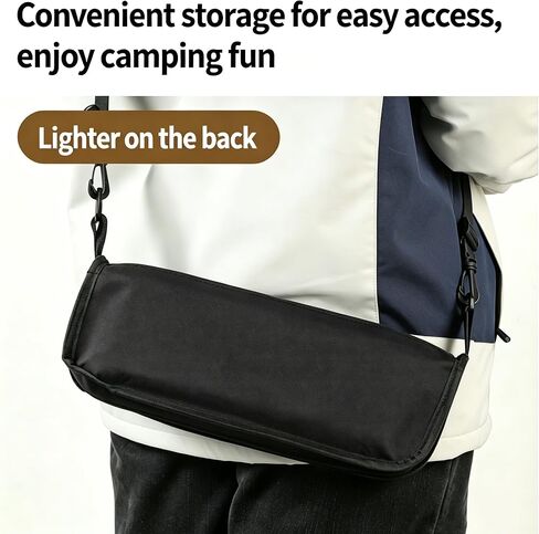Foldable Backpack Stool, Folding Backpack Stool with Shoulder Strap & 2 Side Pockets, Collapsible Folding Stool for Camping, Fishing, Hiking, Travel & Outdoor (Black) in Saudi Arabia
