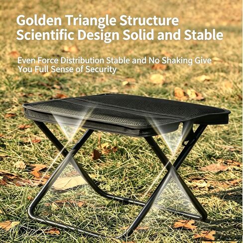 Foldable Backpack Stool, Folding Backpack Stool with Shoulder Strap & 2 Side Pockets, Collapsible Folding Stool for Camping, Fishing, Hiking, Travel & Outdoor (Black) in Saudi Arabia