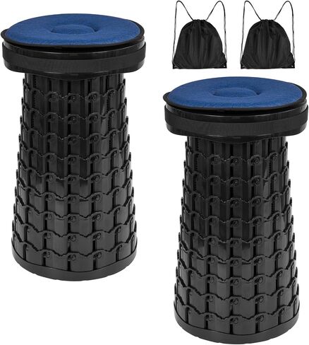 2 Pack Portable Stool with Cushions,1000 LB Load Capacity-Orange in Saudi Arabia