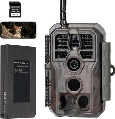 GardePro E8PMB WiFi Trail Camera, Rechargeable Battery, 32GB Memory in Saudi Arabia
