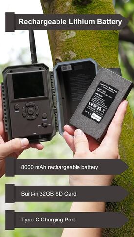 GardePro E8PMB WiFi Trail Camera, Rechargeable Battery, 32GB Memory in Saudi Arabia