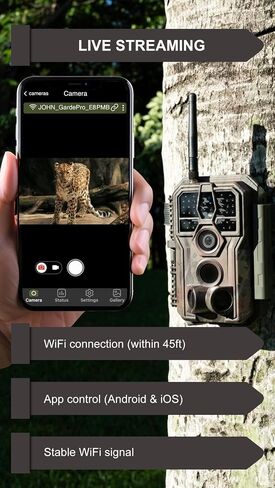 GardePro E8PMB WiFi Trail Camera, Rechargeable Battery, 32GB Memory in Saudi Arabia