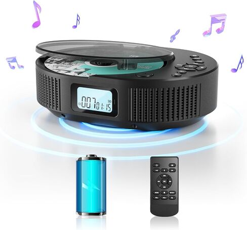2 in 1 Portable CD Player & Bluetooth Speaker,FM Radio,Rechargeable in Saudi Arabia