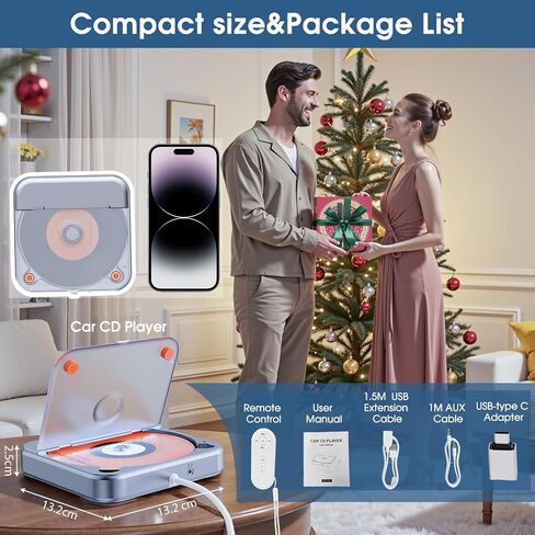 Portable CD Player for Car, CENXINY USB/AUX Car CD Player in Saudi Arabia