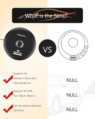 CD Player for Car,MONODEAL External Portable Car CD Player with USB in Saudi Arabia