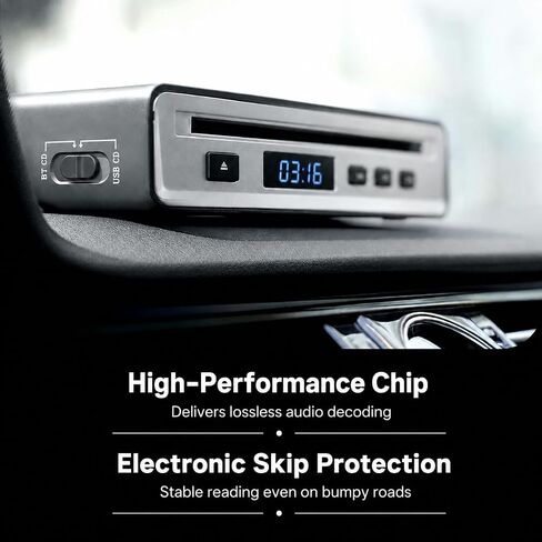 USB Car CD Player, Portable External CD Player Plug & Play Compatible with Cars, SUVs, Trucks, Laptop in Saudi Arabia