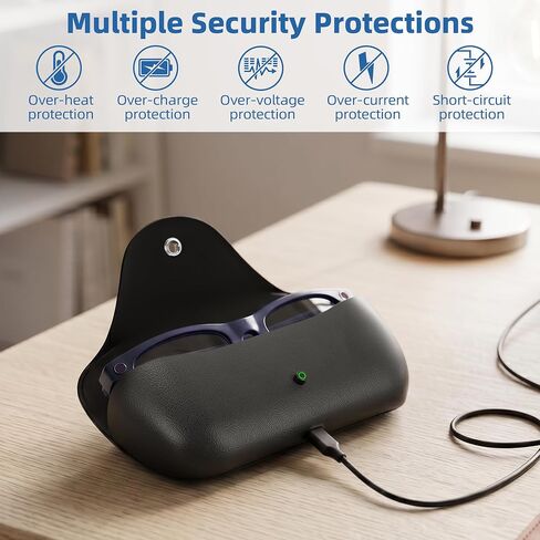 Portable AI Glasses Charging Case Compatible with Rai-Ben Meeta Gen1/Gen2 in Saudi Arabia