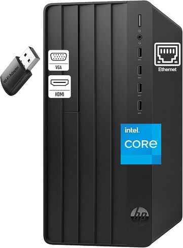 كمبيوتر HP Desktop 2026 Tower، معالج Intel رباعي النواة، ذاكرة وصول عشوائي سعتها 8 جيجابايت، محرك أقراص PCIe SSD سعة 256 جيجابايت in Kuwait