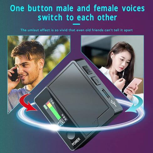 Mini Sound Changer Voice Changer, 4 Sound Modes Real Time Call Voice Changer Device for Electric Music, Game Hacking, Cell Phone K Songs, Voice Chat in Saudi Arabia