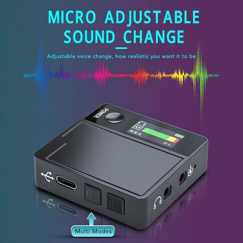 Mini Sound Changer Voice Changer, 4 Sound Modes Real Time Call Voice Changer Device for Electric Music, Game Hacking, Cell Phone K Songs, Voice Chat in Saudi Arabia