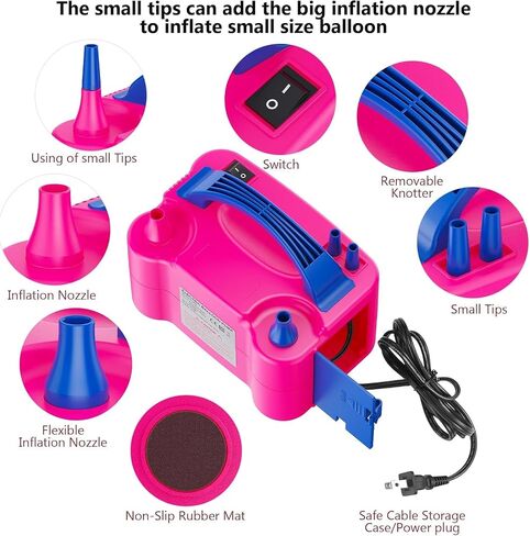 Electric Balloon Pump with Dual Nozzle & 2 Tying Tools in Saudi Arabia