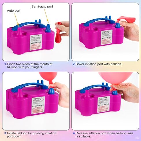 Electric Balloon Pump with Dual Nozzle & 2 Tying Tools in Saudi Arabia