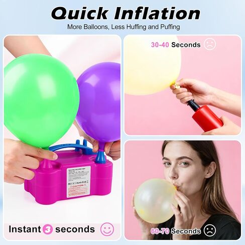 Electric Balloon Pump with Dual Nozzle & 2 Tying Tools in Saudi Arabia