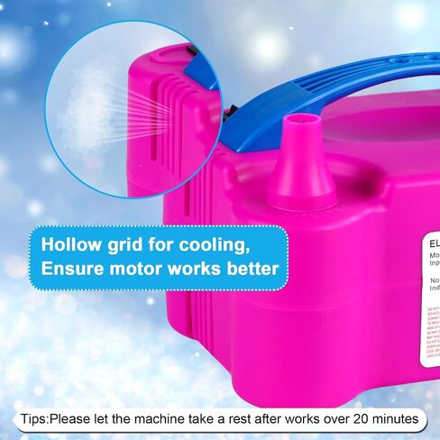 Electric Balloon Pump with Dual Nozzle & 2 Tying Tools in Saudi Arabia