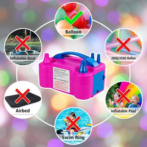Electric Balloon Pump with Dual Nozzle & 2 Tying Tools in Saudi Arabia