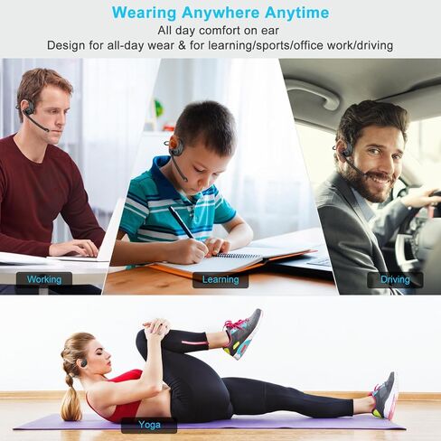 iDIGMALL Bluetooth Headset, Open Ear Headphones with Detachable Microphone in Saudi Arabia