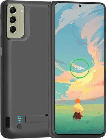 Battery Case for Samsung Galaxy S21 FE 5G, 5000mAh Rechargeable Extended Battery Charging Charger Case, Add 100% Extra Juice (6.4 Inches) Black in Kuwait