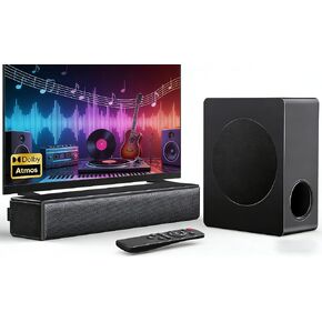 2.1 CH Dolby Atmos Soundbar, 37 Inch 6-Drv Sound Bar for TV w/HDMI-ARC/BT in Saudi Arabia