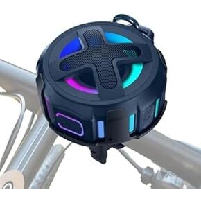 Upgraded, Pro Bike Speaker, with Pro Handlebar Mount, Bluetooth V5.4, IPX7 Waterproof, Silicone Case, Broadcast Navigation,10W Bassup, 15-24H Playtime, Hook, Bicycle, Motorcycle, Bike Accessories in Saudi Arabia