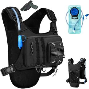 Outdoor Hydration Vest for Running & Hiking, Lightweight Breathable Water Backpack with 2.0L Bladder, Bounce-Free Chest Pack for Marathon, Cycling, Trekking for Men and Women in Kuwait