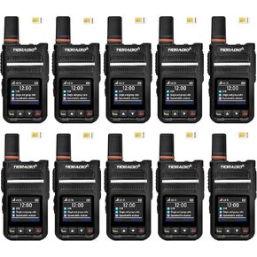 TIDRADIO TD-G18 Rapid Unlimited Range POC Radio, 4G LTE Global Walkie Talkies Long Range, Nationwide PTT Two Way Radios 6000+Miles for Family Logistics Company-2pcs with SIM Card in Saudi Arabia