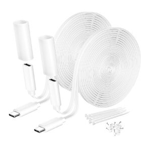 Itramax Flat USB C Power Extension Cable 20FT/6M 2Pack-White Waterproof in Saudi Arabia