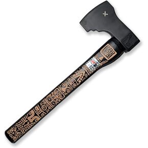 WATL Aztec: World Axe Throwing League Premium Competition Throwing Axe with Nylon Sheath and Nordic Engraved Hickory Wooden Handle (Reaper) in Saudi Arabia