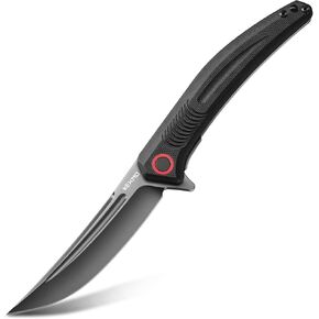 سكين جيب KEXMO EDC قابل للطي، شفرة فولاذية 3.34 بوصة 14C28N بمقبض G10 in Kuwait