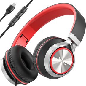 Bywulanda USB C Headphones with Microphone, Wired Over-Ear for School in Saudi Arabia