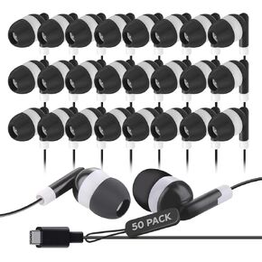 50 Pack - Bulk USB-C Earbuds Wired for iPhone 16/15 Pro Max, Type C Headphones for iPad Pro, Galaxy S23/S22/S21, Chromebook, MacBook, Pixel 7/6/5/4, Kindle Fire Max 11, Android, Laptop & Tablets in Saudi Arabia