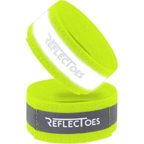 ReflecToes Reflective Bands High Visibility Hi-Vis Straps for Running, Cycling & Walking, Adjustable 5-16" Reflective Gear for Arm, Ankle, Wrist or Leg - 360° Night Safety Reflector in Saudi Arabia