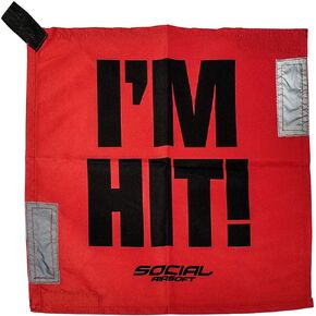 Social Airsoft Dead Rag, I'm Hit Red Kill Rag w/Hook & Loop Fastener and Reflective Strips in Saudi Arabia