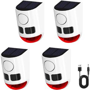 Solar Motion Sensor Alarm with Strobe Light, 130dB Outdoor Security Alarm System, 13 Alarm Sounds with Remote Control, Solar Powered, Waterproof PIR Motion Detector for Farm Yard Garden Orchard.1PCS in Saudi Arabia
