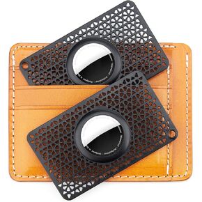 for Airtag Wallet Holder 2 Pack [1st & 2nd Generation] Ultra Thin (0.1") Card Case for Purse, Handbag, Backpack Wallet, Clutch, for Airtag Holder for Women & Men - Black in Kuwait