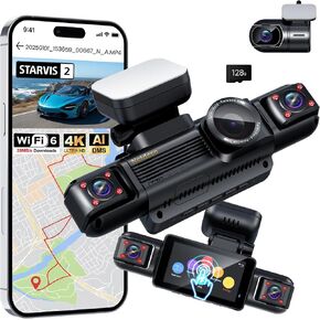 Neideso N300Pro 4K Dash Cam Front and Rear, 4 Channel 360 View Car Camera in Saudi Arabia