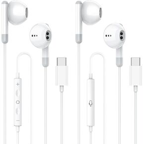 Cablex USB C Headphones for iPhone 17/16/15, Wired Earbuds with Mic, 2 Pack in Kuwait
