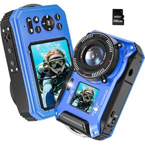 4K Underwater Camera 64MP 33FT Waterproof Camera with 32GB Card in Saudi Arabia