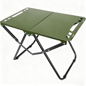 Tactical Camping Table, Collapsible Table Lightweight with Carry Bag, Durable Carbon Steel Outdoor Picnic Table for Camping, Travel expeditions, Hiking, Picnics, BBQs & Beach Trips - Black in Saudi Arabia