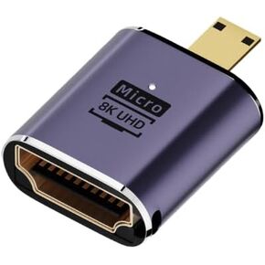 Micro HDMI Male to HDMI Female Adapter,UHD Output,Aluminum Shell in Kuwait